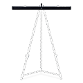 Lorell Telescoping Easel Pad Holder - 27.90" Length - Aluminum - Black - 1 Each 1 thumbnail image