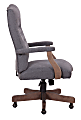 Boss Office Products Tufted Ergonomic Fabric High-Back Office Chair, Slate Gray/Driftwood