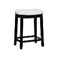 Linon Walker Backless Faux Leather Counter Stool, Black/White 1 thumbnail image
