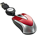 Verbatim® Mini Travel Optical Mouse, Red 1 thumbnail image