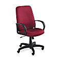 Safco® Poise™ High-Back Chair, Black Frame, Burgundy Fabric