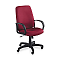 Safco® Poise™ High-Back Chair, Black Frame, Burgundy Fabric 1 thumbnail image