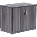 Lorell® Essentials 36"W 2-Door Storage Cabinet, Weathered Charcoal 1 thumbnail image