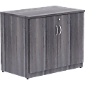 Lorell® Essentials 36"W 2-Door Storage Cabinet, Weathered Charcoal