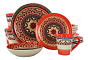 Elama 16-Piece Stoneware Dinnerware Set, Zen Rust Mozaik 1 thumbnail image