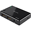 Belkin 4-Way HDMI Switch with Wireless Remote - 4 x 1 - Blu-ray Disc Player, DVD Player, Gaming Console, TV - 1 x HDMI Out