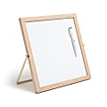 U Brands Magnetic Desktop Dry-Erase Easel Board, 12" x 12", White, Wood Frame 1 thumbnail image