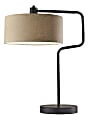 Adesso® Jacob Swing-Arm Table Lamp, 25-1/2"H, Natural Shade/Antique Bronze Base 1 thumbnail image