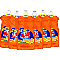 AJAX Triple Action Orange Dish Liquid - 52 fl. oz. Bottles - Liquid - 52 fl oz (1.6 quart) - 6 / Carton - Orange