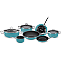 Vasconia® Elegance 10-Piece Steel Nonstick Cookware Set, Teal 1 thumbnail image
