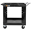 Luxor Heavy-Duty Industrial Utility Cart, 35-1/4”H x 32”W x 18”D, Black