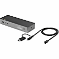 StarTech.com USB-C & USB-A Dock - Hybrid Universal Laptop Docking Station with Dual Monitor Display 4K 60Hz HDMI & DisplayPort - DK30C2DPPD 1 thumbnail image