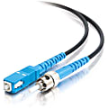 C2G-2m SC-ST 9/125 OS1 Simplex Singlemode Fiber Optic Cable (Plenum-Rated) - Black - 2m SC-ST 9/125 Simplex Single Mode OS2 Fiber Cable - Plenum CMP-Rated - Black - 6ft