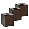 Alpine Wooden Tissue Box Covers, 6-1/4" x 5-1/2" x 5-1/2", Espresso, Pack Of 3 Covers 1 thumbnail image