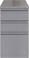 Hirsh® 20"D Vertical 3-Drawer Mobile Pedestal File Cabinet, Arctic Silver 1 thumbnail image
