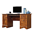 Sauder® Select 60"W Double-Pedestal Computer Desk, Brushed Maple