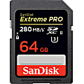SanDisk Extreme Pro 64 GB Class 3/UHS-II SDXC - 280 MB/s Read - 250 MB/s Write - Lifetime Warranty