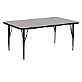 Flash Furniture Rectangular HP Laminate Activity Table, 24''W x 60''L, Gray