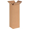 Partners Brand Tall Corrugated Boxes, 6" x 6" x 18", Kraft, Pack Of 25