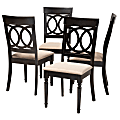 Baxton Studio 9731 Dining Chairs, Sand, Set Of 4 Chairs