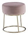 Linon Braeburn Ottoman, Pink/Rose Gold 1 thumbnail image