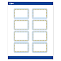 Avery® Print-To-The-Edge Labels & Sure Feed®, S00-DMB-PRWMP10, 2" x 3", Matte White, Preprinted Blue Border & Gold Dots Design, Pack Of 80 1 thumbnail image