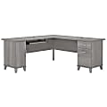 Bush Furniture Somerset 72"W L-Shaped Desk, Platinum Gray, Standard Delivery