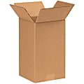 Partners Brand Tall Corrugated Boxes, 7" x 7" x 12", Kraft, Pack Of 25