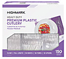 Highmark® Heavy-Duty Plastic Cutlery, Premium, Clear, Pack Of 150 Utensils 1 thumbnail image