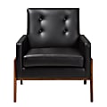 Baxton Studio Franz Lounge Chair, Black/Walnut 1 thumbnail image