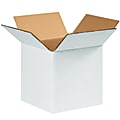 Partners Brand White Corrugated Boxes, 8" x 8" x 8", Pack Of 25