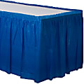 Amscan Plastic Table Skirts, Bright Royal Blue, 21’ x 29”, Pack Of 2 Skirts