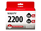 Canon PGI-2200XL Black Twin Pack - 2-pack - High Yield - black - original - ink tank - for MAXIFY iB4020, iB4120, MB5020, MB5120, MB5320, MB5420 1 thumbnail image