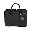 i.e.™ Quilted 16" Slimline Laptop Case, Black/Pink 1 thumbnail image