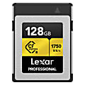 Lexar Professional CFexpress Class 10 Type-B GOLD Series Memory Card, 128GB, LCXEXPR128G-RNENG 1 thumbnail image