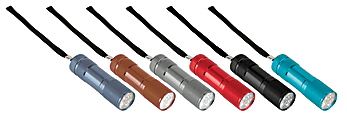 Office Depot® Brand 9-LED AAA Flashlight, 3 5/8"H x 1"W x 1"D, Assorted Colors 1 thumbnail image