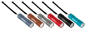 Office Depot® Brand 9-LED AAA Flashlight, 3 5/8"H x 1"W x 1"D, Assorted Colors