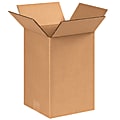 Partners Brand Corrugated Boxes, 8" x 8" x 12", Kraft, Pack Of 25