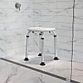 Flash Furniture HERCULES Series Adjustable Shower Stool, White