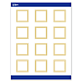 Avery® Print-To-The-Edge Cards With Sure Feed®, S00-DHN-PRMWC10, 2" x 2", Matte White, Preprinted Multi-Lined Gold Border Design, Pack Of 120 1 thumbnail image