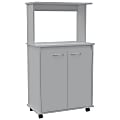 RTA Hodedah Microwave Cart With Cabinet, White 1 thumbnail image