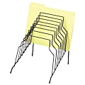 Fellowes Wire Step File®, 8 Compartment(s), Drawer Size 8.50" x 14", 11.8"H x 10.1"W x 12.1"D, Desktop, Black, Steel, 1Each 1 thumbnail image