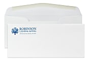 Gummed Seal, Stationery Envelopes, 4-1/8" x 9-1/2",  1-Color Raised Print, Custom #10, 24 lb. CLASSIC CREST® Solar White, Box Of 250 1 thumbnail image