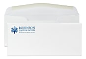 Gummed Seal, Stationery Envelopes, 4-1/8" x 9-1/2",  1-Color Raised Print, Custom #10, 24 lb. CLASSIC CREST® Solar White, Box Of 250