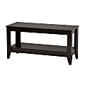 Baxton Studio Wenge Finished Coffee Table, 19-3/4"H x 39-7/16"W x 15-3/4"D, Dark Brown