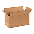 Partners Brand Multi-Depth Corrugated Boxes, 6" x 12" x 6", Kraft, Pack Of 25
