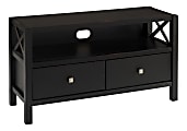 Linon Home Décor Products Olivia 2-Drawer Media Console, 24"H x 46-1/2"W x 16"D, Black 1 thumbnail image