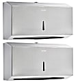 Alpine Industries Stainless Steel C-Fold/Multi-Fold Paper Towel Dispensers, Pack Of 2 Dispensers 1 thumbnail image