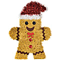 Amscan Christmas Small Tinsel 6-Piece 3D Gingerbread, 5-3/4"H x 4-1/2"W x 1-1/4"D, Brown