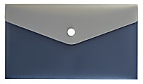 Office Depot® Brand Poly Envelope, 2" Expansion, Check Size, Blue/Gray 1 thumbnail image